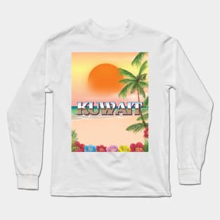 Kuwait Beach travel poster Long Sleeve T-Shirt